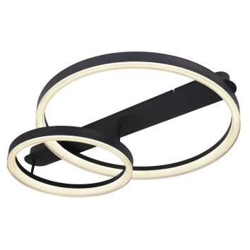 Globo AUGUSTO Ceiling Light LED gold, black, 2-light sources, Remote control, Colour changer