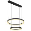 Globo AUGUSTO Pendant Light LED gold, black, 2-light sources, Remote control, Colour changer