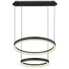 Globo AUGUSTO Pendant Light LED gold, black, 2-light sources, Remote control, Colour changer
