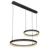 Globo AUGUSTO Pendant Light LED gold, black, 2-light sources, Remote control, Colour changer