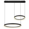 Globo AUGUSTO Pendant Light LED gold, black, 2-light sources, Remote control, Colour changer