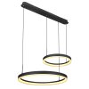 Globo AUGUSTO Pendant Light LED gold, black, 2-light sources, Remote control, Colour changer