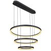 Globo AUGUSTO Pendant Light LED gold, black, 2-light sources, Remote control, Colour changer