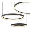 Globo AUGUSTO Pendant Light LED gold, black, 2-light sources, Remote control, Colour changer