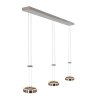 Steinhauer Piola Pendant Light LED brushed steel, 6-light sources