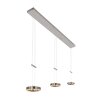 Steinhauer Piola Pendant Light LED brushed steel, 6-light sources