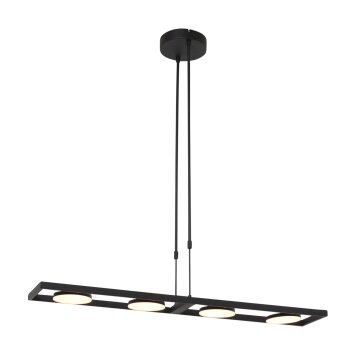 Steinhauer Soleil Pendant Light LED black, 4-light sources