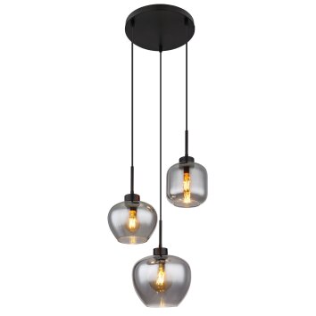 Globo MATT Pendant Light black, 3-light sources