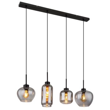 Globo MATT Pendant Light black, 4-light sources