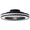 Brilliant Palmero ceiling fan black, 1-light source, Remote control, Colour changer