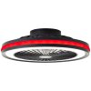 Brilliant Palmero ceiling fan black, 1-light source, Remote control, Colour changer