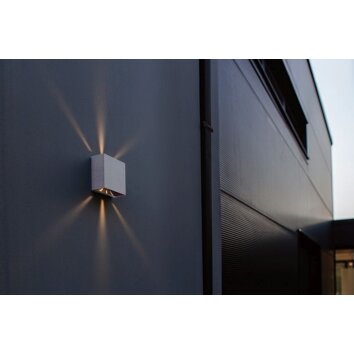Lutec Gemini Outdoor Wall Light LED white, 2-light sources