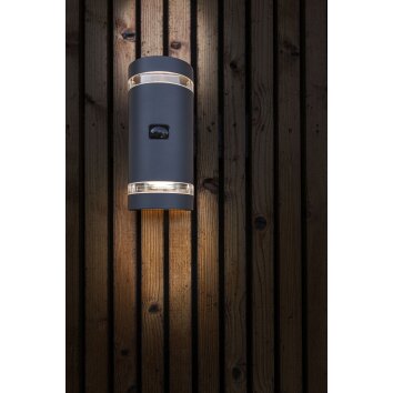 Lutec Focus Outdoor Wall Light anthracite, 2-light sources, Motion sensor