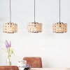 Brilliant Woodline Pendant Light black, 3-light sources