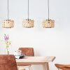 Brilliant Woodline Pendant Light black, 3-light sources