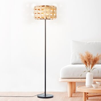 Brilliant Woodline Floor Lamp black, 1-light source