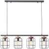 Brilliant Gwen Pendant Light black, 4-light sources