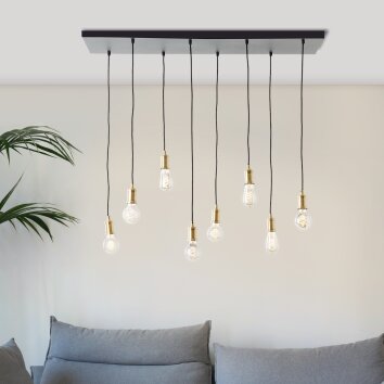 Brilliant Darcia Pendant Light black, 8-light sources