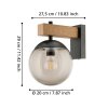 Eglo BUFALATA Outdoor Wall Light Wood like finish, 1-light source