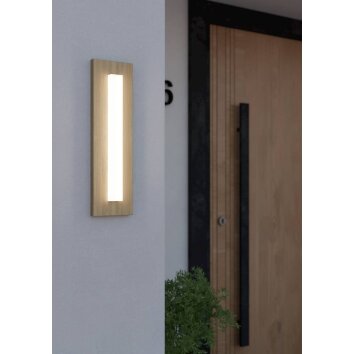 Eglo BITETTO Outdoor Wall Light LED Wood like finish, 1-light source
