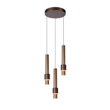 Lucide MARGARY Pendant Light LED Mocha, 3-light sources