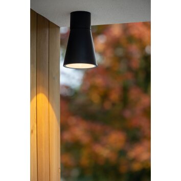 Lucide DERBY outdoor ceiling light LED black, 1-light source