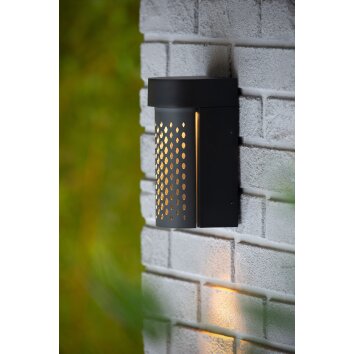 Lucide KIRAN Outdoor Wall Light LED black, 1-light source