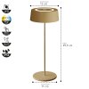 Lutec COCKTAIL Table lamp LED gold, 1-light source