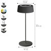Lutec COCKTAIL Table lamp LED black, 1-light source