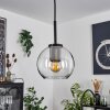 Koyoto Pendant Light glass 15 cm stainless steel, black, 1-light source