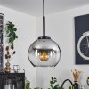 Koyoto Pendant Light glass 15 cm stainless steel, black, 1-light source