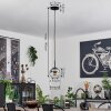 Koyoto Pendant Light glass 15 cm stainless steel, black, 1-light source