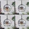 Koyoto Pendant Light glass 25 cm stainless steel, black, 1-light source