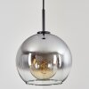 Koyoto Pendant Light glass 25 cm stainless steel, black, 1-light source