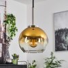 Koyoto Pendant Light glass 15 cm black, silver, 1-light source