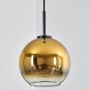Koyoto Pendant Light glass 20 cm stainless steel, black, 1-light source