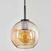 Koyoto Pendant Light glass 20 cm stainless steel, black, 1-light source