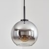 Koyoto Pendant Light glass 20 cm stainless steel, black, 1-light source