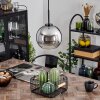 Koyoto Pendant Light glass 20 cm stainless steel, black, 1-light source