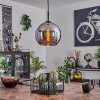 Koyoto Pendant Light glass 25 cm stainless steel, black, 1-light source
