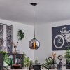 Koyoto Pendant Light glass 25 cm stainless steel, black, 1-light source