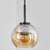 Koyoto Pendant Light glass 15 cm stainless steel, black, 1-light source