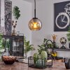 Koyoto Pendant Light glass 15 cm stainless steel, black, 1-light source