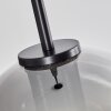 Koyoto Pendant Light glass 20 cm stainless steel, black, 1-light source