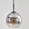 Koyoto Pendant Light glass 20 cm stainless steel, black, 1-light source