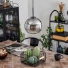 Koyoto Pendant Light glass 20 cm stainless steel, black, 1-light source