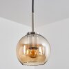 Koyoto Pendant Light glass 15 cm black, silver, 1-light source