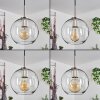 Koyoto Pendant Light glass 20 cm black, silver, 1-light source