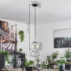 Koyoto Pendant Light glass 20 cm black, silver, 1-light source