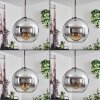 Koyoto Pendant Light glass 20 cm black, silver, 1-light source